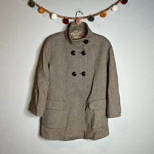 Laurel patterned wool blend coat